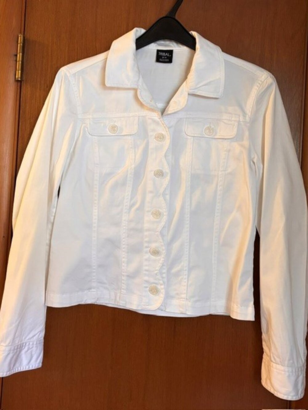 Tribal White Denim Jacket - Size S/P